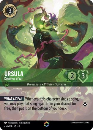 (212/204) Ursula - Deceiver of All (Enchanted) - Into the Inklands Holofoil