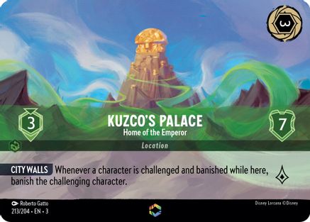 (213/204) Kuzco's Palace - Home of the Emperor (Enchanted) - Into the Inklands Holofoil