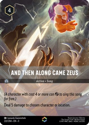 (222/204) And Then Along Came Zeus (Enchanted) - Into the Inklands Holofoil