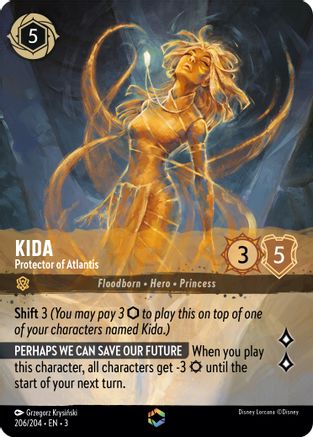 (206/204) Kida - Protector of Atlantis (Enchanted) - Into the Inklands Holofoil