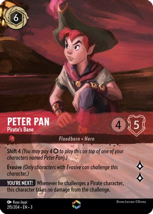(215/204) Peter Pan - Pirate's Bane (Enchanted) - Into the Inklands Holofoil
