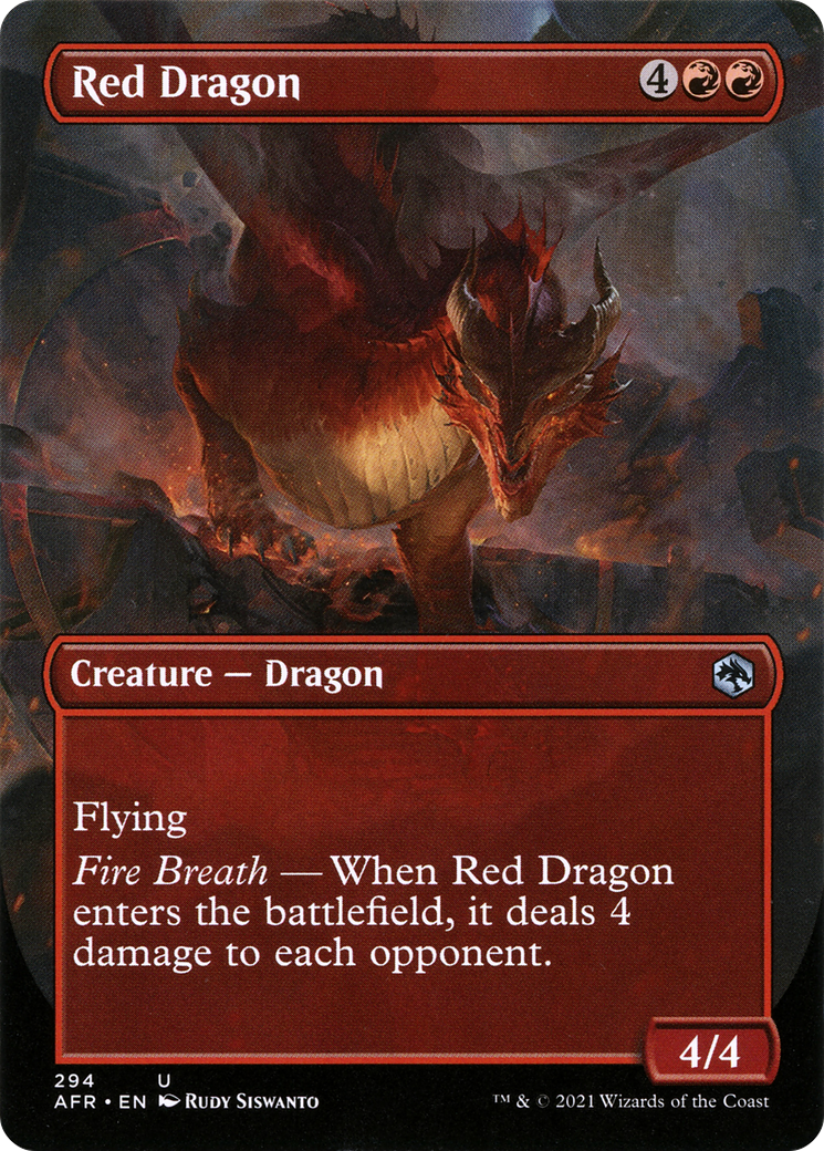 Red Dragon (Borderless)(AFR-294) - Adventures in the Forgotten Realms