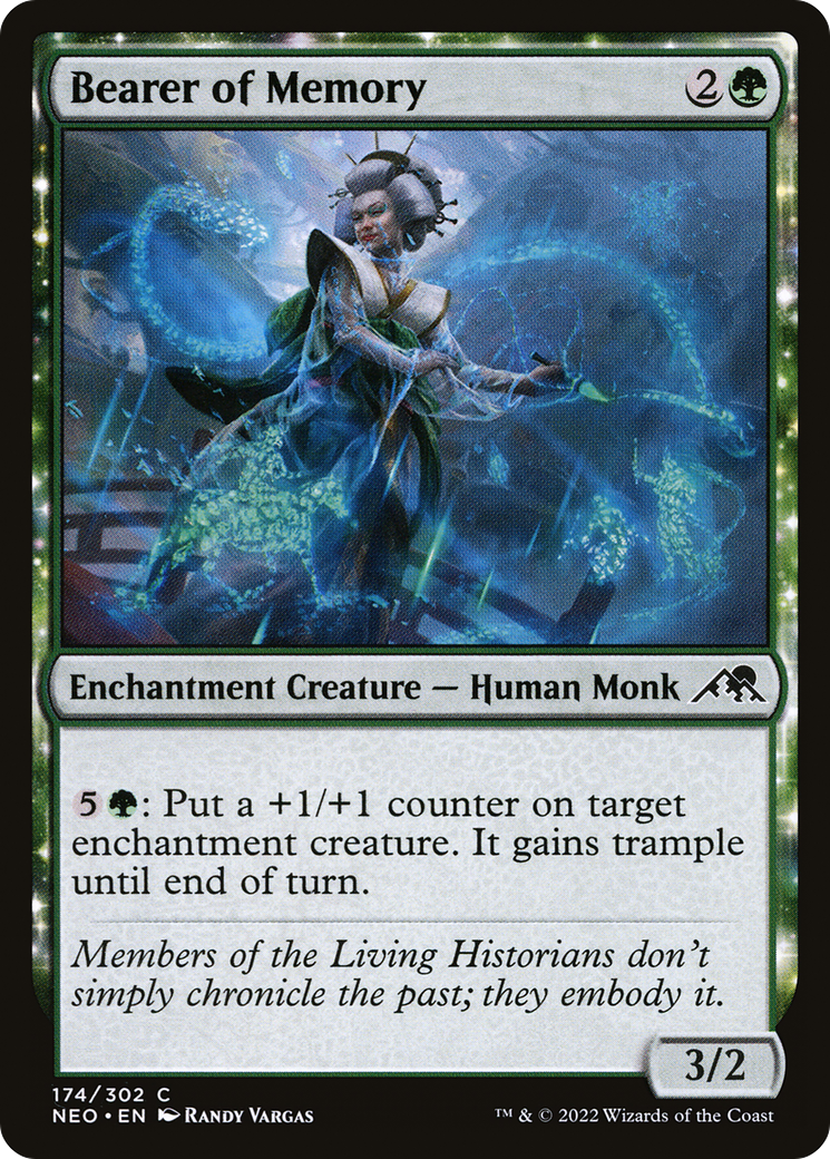 Bearer of Memory (NEO-174) - Kamigawa: Neon Dynasty: (enchantment) Foil