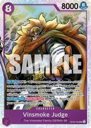 (OP06-062) Vinsmoke Judge - Wings of the Captain Foil