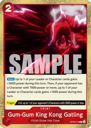 (OP06-018) Gum-Gum King Kong Gatling - Wings of the Captain Foil