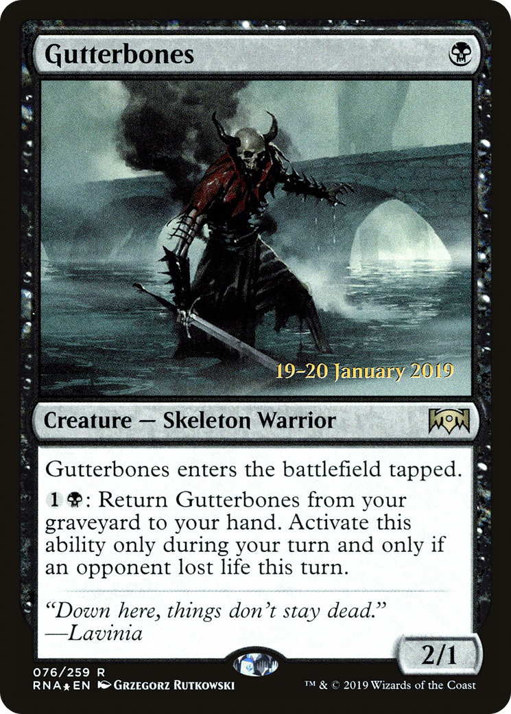 Gutterbones (PRE-76S) - Ravnica Allegiance Promos (Prerelease) Foil