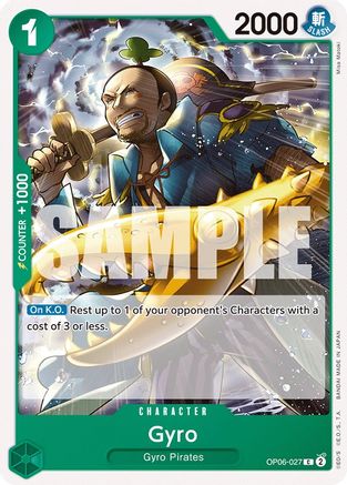 (OP06-027) Gyro - Wings of the Captain Normal