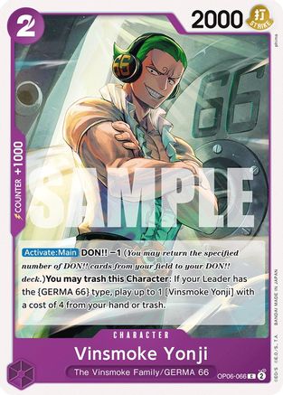 (OP06-066) Vinsmoke Yonji (066) - Wings of the Captain Normal