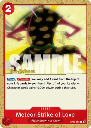 (OP06-017) Meteor-Strike of Love - Wings of the Captain Pre-Release Cards Normal