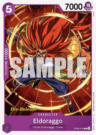 (OP06-070) Eldoraggo - Wings of the Captain Pre-Release Cards Normal