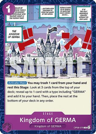 (OP06-079) Kingdom of GERMA - Wings of the Captain Pre-Release Cards Normal
