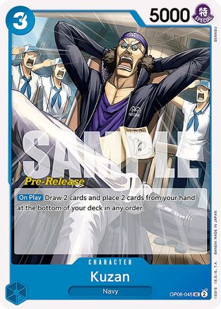 (OP06-045) Kuzan - Wings of the Captain Pre-Release Cards Normal