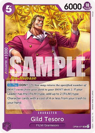 (OP06-071) Gild Tesoro - Wings of the Captain Pre-Release Cards Normal