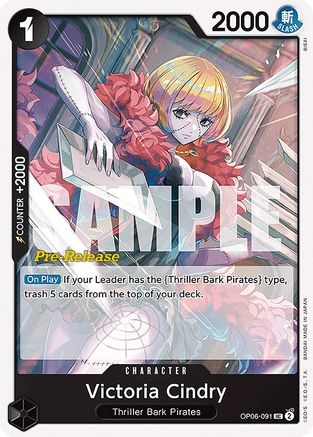(OP06-091) Victoria Cindry - Wings of the Captain Pre-Release Cards Normal