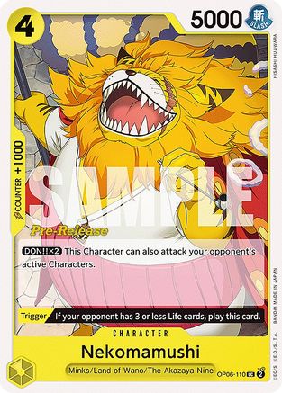(OP06-110) Nekomamushi - Wings of the Captain Pre-Release Cards Normal