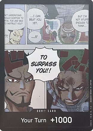 DON!! Card (DP06-001) (Mihawk & Zoro) (Double Pack Set Vol. 3) - Wings of the Captain Foil