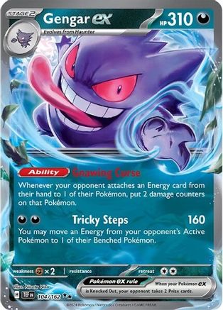 Gengar ex 104/162 - SV05 Temporal Forces Holofoil - Double Rare