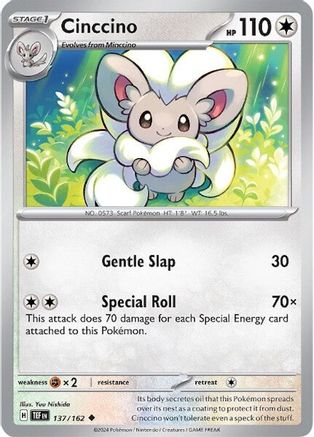 Cinccino (137/162) - SV05 Temporal Forces Reverse Holofoil - Uncommon