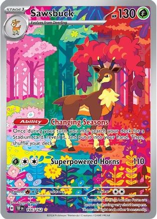 Sawsbuck (166/162) - SV05 Temporal Forces Holofoil - Illustration Rare