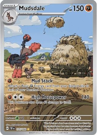 Mudsdale (175/162) - SV05 Temporal Forces Holofoil - Illustration Rare