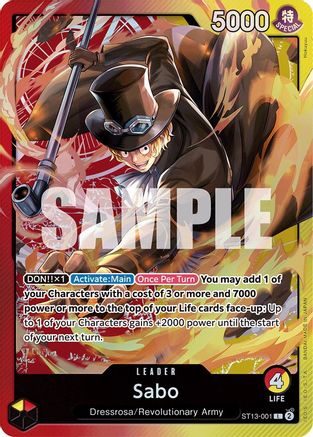 (ST13-001) Sabo (001) - Ultra Deck: The Three Brothers Foil