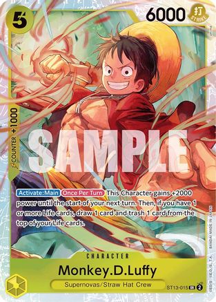 (ST13-015) Monkey.D.Luffy (015) - Ultra Deck: The Three Brothers Foil