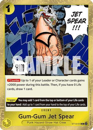 (ST13-018) Gum-Gum Jet Spear - Ultra Deck: The Three Brothers Foil