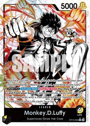 (ST13-003) Monkey.D.Luffy (003) (Parallel) - Ultra Deck: The Three Brothers Foil