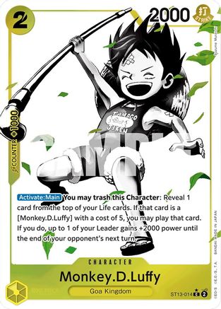 (ST13-014) Monkey.D.Luffy (014) (Parallel) - Ultra Deck: The Three Brothers Foil