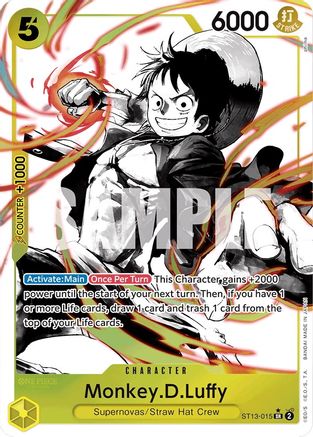 (ST13-015) Monkey.D.Luffy (015) (Parallel) - Ultra Deck: The Three Brothers Foil