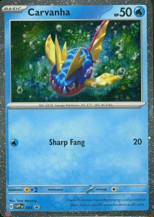 Carvanha (93) - SV Scarlet & Violet Promo Cards Holofoil - Promo