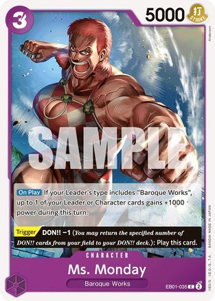 (EB01-035) Ms. Monday - Extra Booster: Memorial Collection - Normal