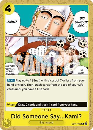 (EB01-060) Did Someone Say...Kami? - Extra Booster: Memorial Collection - Normal