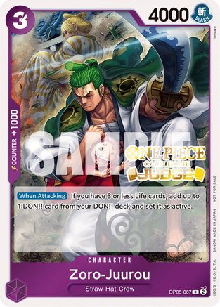 (OP05-067) Zoro-Juurou (Judge Pack Vol. 3) - One Piece Promotion Cards Foil