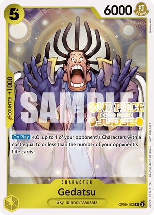 (OP05-102) Gedatsu (Judge Pack Vol. 3) - One Piece Promotion Cards Foil