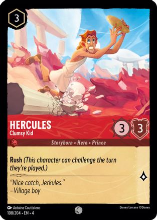 (108/204) Hercules - Clumsy Kid - Ursula's Return Cold Foil