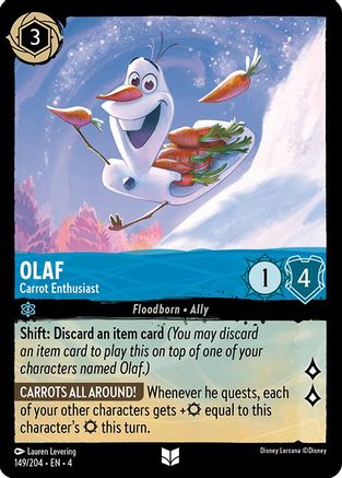 (149/204) Olaf - Carrot Enthusiast - Ursula's Return Cold Foil