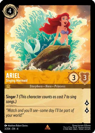 (003/204) Ariel - Singing Mermaid - Ursula's Return Cold Foil