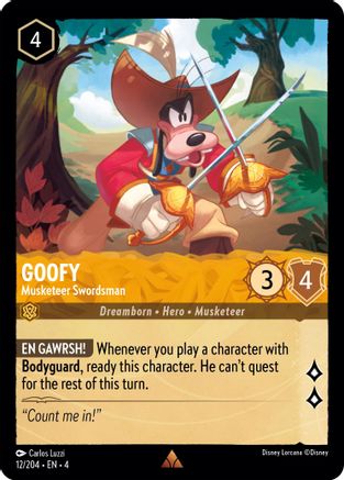 (012/204) Goofy - Musketeer Swordsman - Ursula's Return Normal
