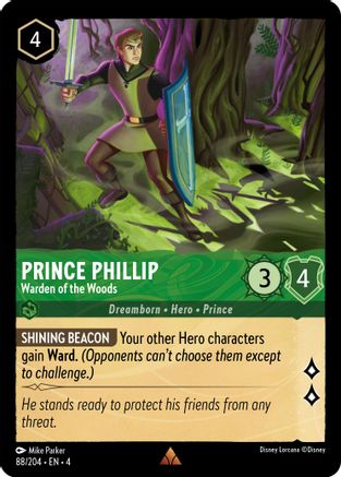 (088/204) Prince Phillip - Warden of the Woods - Ursula's Return Cold Foil