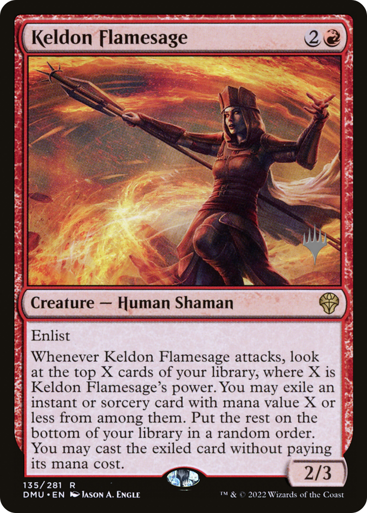 Keldon Flamesage (PPDMU-135P) - Dominaria United Promos (Promo Pack) Foil