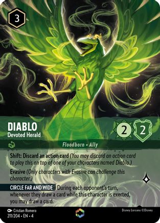 (211/204) Diablo - Devoted Herald (Enchanted) - Ursula's Return Holofoil