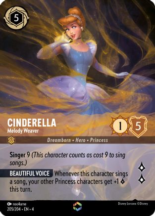 (205/204) Cinderella - Melody Weaver (Enchanted) - Ursula's Return Holofoil