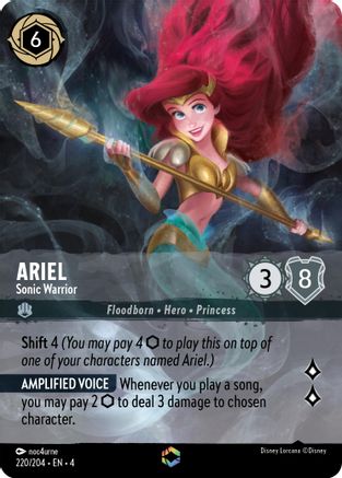(220/204) Ariel - Sonic Warrior (Enchanted) - Ursula's Return Holofoil