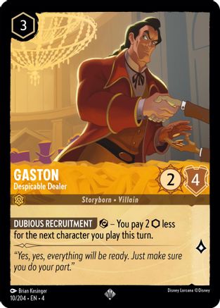 (010/204) Gaston - Despicable Dealer - Ursula's Return Cold Foil