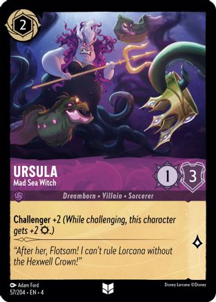 (057/204) Ursula - Mad Sea Witch - Ursula's Return Cold Foil