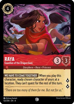 (122/204) Raya - Guardian of the Dragon Gem - Ursula's Return Cold Foil