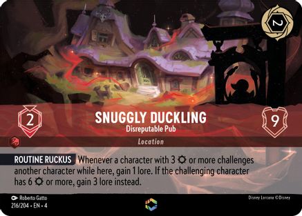 (216/204) Snuggly Duckling - Disreputable Pub (Enchanted) - Ursula's Return Holofoil