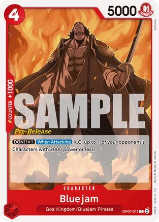 (OP07-011) Bluejam - 500 Years in the Future Pre-Release Cards Normal