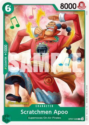 (OP07-028) Scratchmen Apoo - 500 Years in the Future Pre-Release Cards Normal